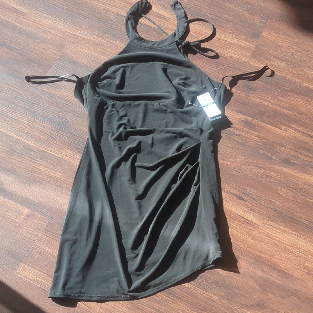 (NEW) Elegant Black Sleeveless Dress